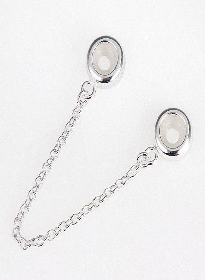 ARTCHARM .925 Sterling Silver Stopper Safety Chain Bead Charm For European Bracelets - Image 2